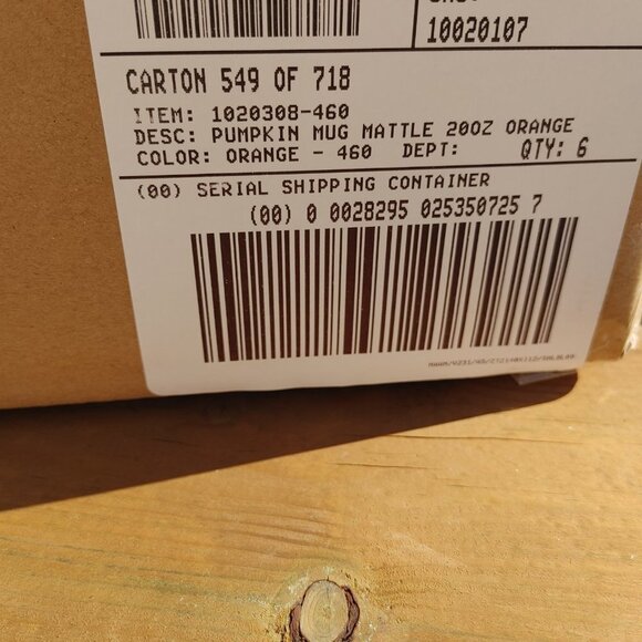 Tim Hortons Pumpkin Mug Shipping Box EMPTY No Mug - Picture 3 of 4